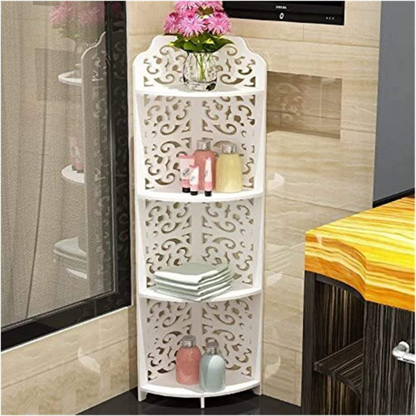 Полка стелаж пластиковая в ваную угловая (PK-04) (80cm*20cm*20cm) MD7y5f фото