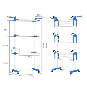 Сушилка для білизни Garment Rack With Wheels 3 яруса DaS13n15h фото