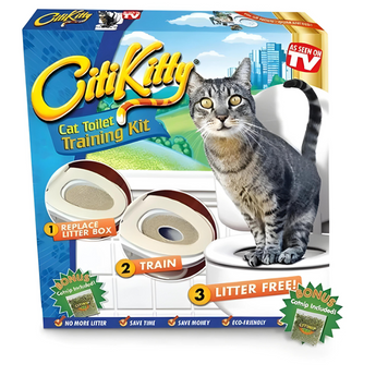 Набір для навчання кота до унітазу CitiKitty Toilet, білий karam-2bc фото