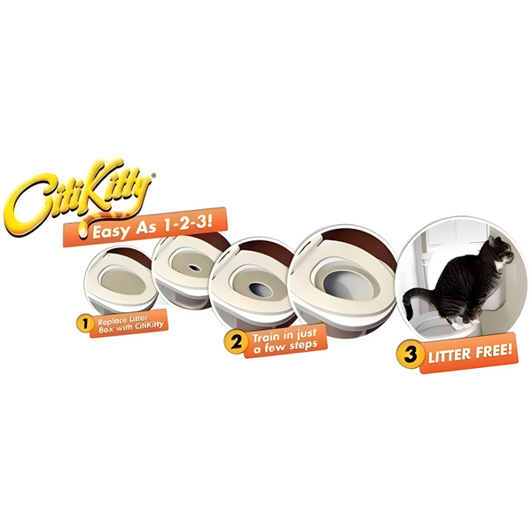 Набір для навчання кота до унітазу CitiKitty Toilet, білий karam-2bc фото