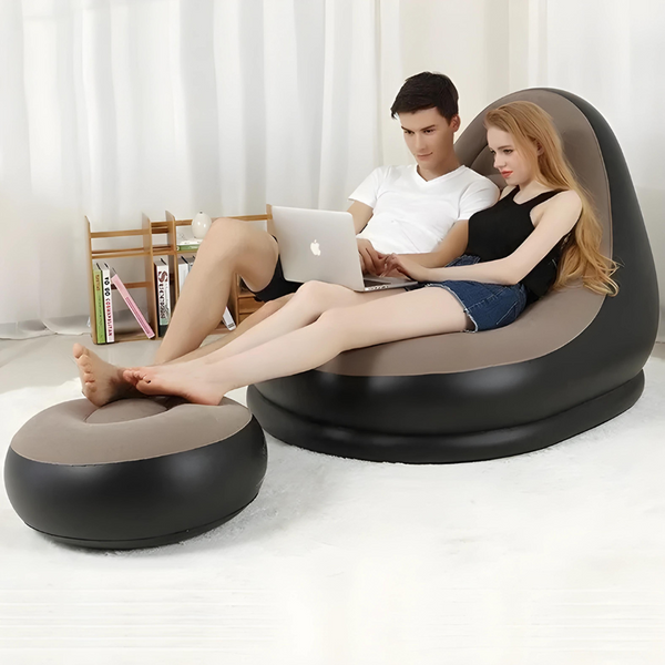 Надувне крісло з пуфом AirSofa &mdash; комфорт для дому та відпочинку А-13 фото