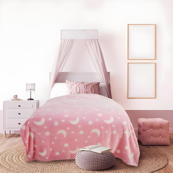 Дитяче покривало-плед, що світиться Рожевий Magic Blanket 150*120 DT3n8Ul фото