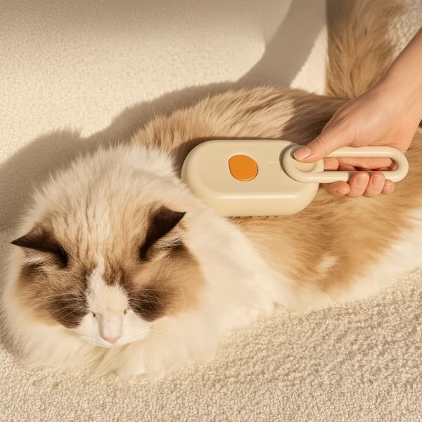 Электрическая паровая щетка для кошек и собак 3в1 Steamy Brush &ndash; расческа для вычесывания шерсти с увлажнением и массажем jamp-0/7ruuje фото