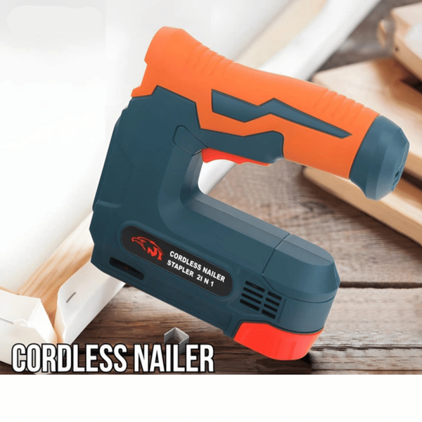 Аккумуляторный Электростеплер 2в1 F10  + гвозди 1000 шт. 10 мм и скобы 1000 шт. 53 тип GsT20Tfv фото