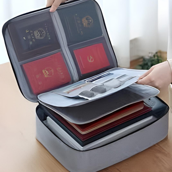 Дорожная сумка органайзер 37х10,5х28см, Laundry Pouch, c кодовым замком, Серый / Сумка для хранения документов JmL4M5Ge фото