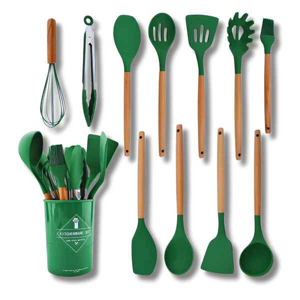 Силиконовый кухонный набор принадлежностей Kitchen Set 12 предметов (Нет выбора цвета.) А-15 фото