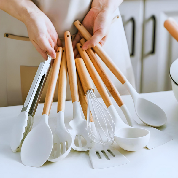 Силиконовый кухонный набор принадлежностей Kitchen Set 12 предметов (Нет выбора цвета.) А-15 фото