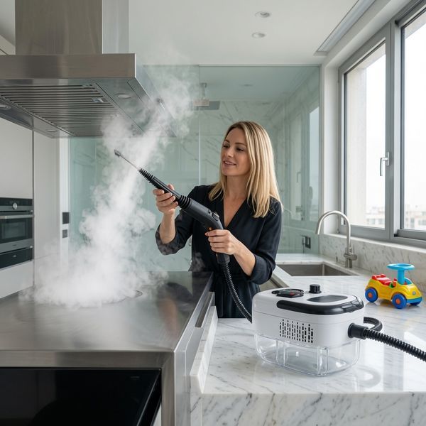 Портативний пароочисник Portable Steam Cleaner &mdash; універсальний помічник для глибокого очищення без хімії Gold=15hux фото