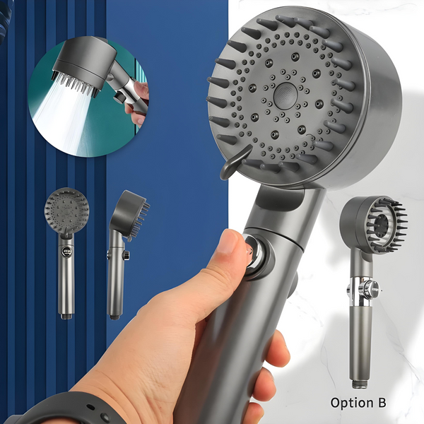 Массажная лейка для душа, 3 режима Turbocharged shower head/ Ручная насадка для душа с массажной головкой / Душевая насадка 238 фото
